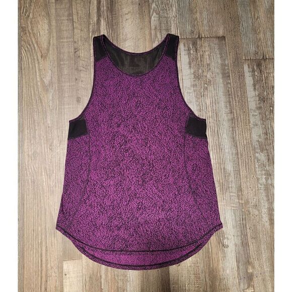 Lululemon Sculpt Tank Top Loose Purple Mesh Back Cut-Out Fitness Shirt 6 - Picture 2 of 4